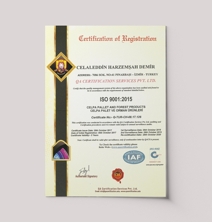 ISO 9001:2015 Sertifikası